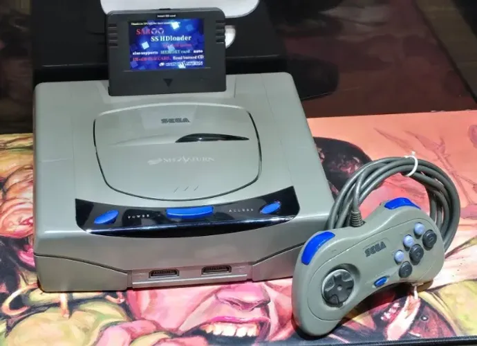 Console Sega Saturn Completo e Com Saroo
