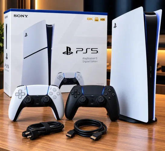 PS5 slim 825gb - Pouco usado com 2 Controles