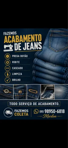 Fazemos acabamento de jeans para fábricas