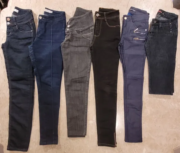 Kit 6 calças jeans femininas nº 38