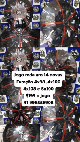 Jogo calota esportiva aro 14 aplicação universal para rodas de ferro 