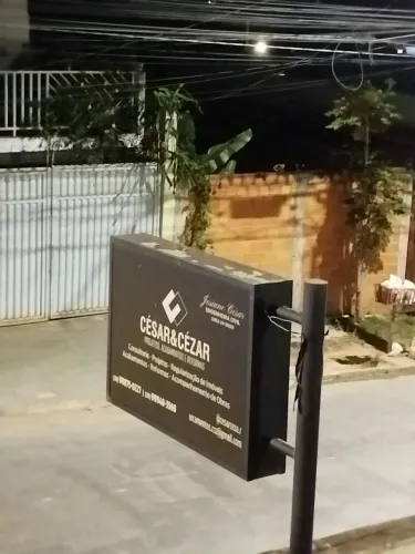Placa ACM Divulgação - fachada comercial 