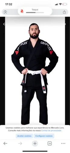 Kimono Para jiu jitso + faixa branca A2 1,71 a 1,80