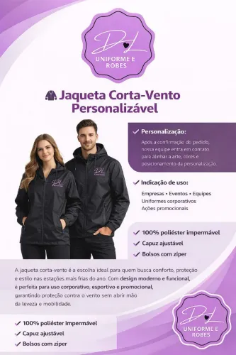 Jaqueta corta-vento personalizada 