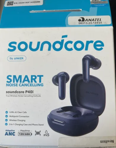 Fone Bluetooth Anker Soundcore P40i - Cancelamento de Ruído (Bateria 60h)