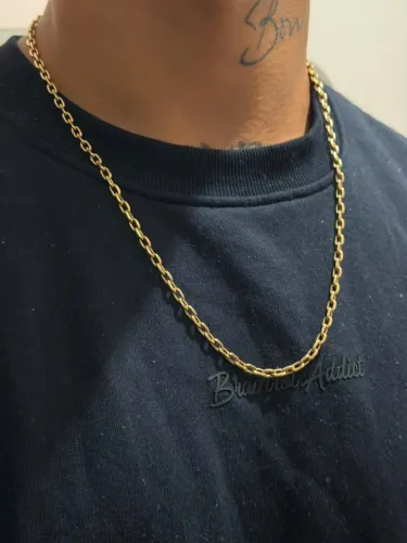 CORRENTE CADEADO OURO 18K