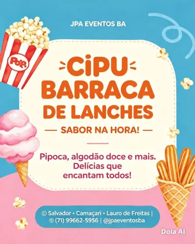 Barraquinha de lanches para festas