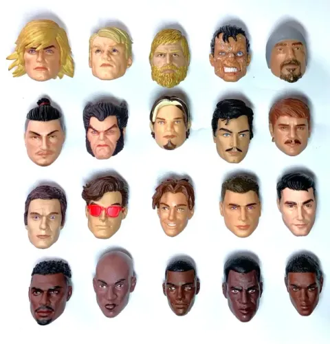 Marvel Legends, Gi Joe Classified, Valaverse Action Force e outros 1:12 heads Diversas 80