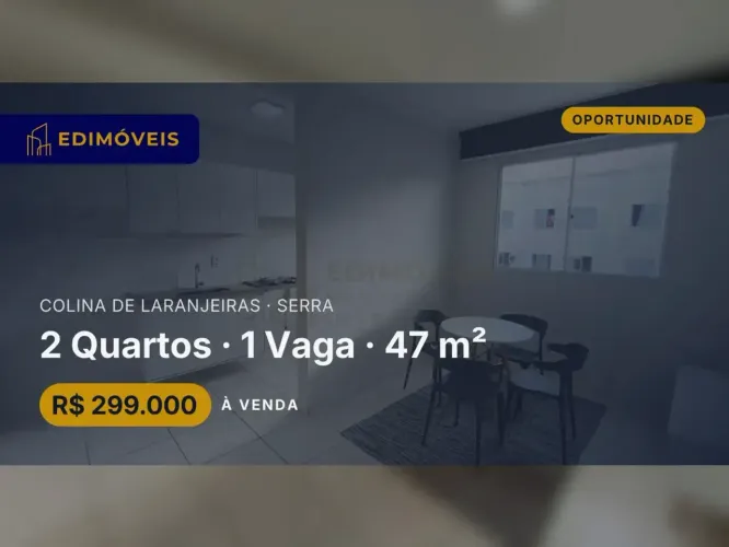 Seu novo lar: Apartamento 2 quartos na Colina de Laranjeiras, venha conhecer!