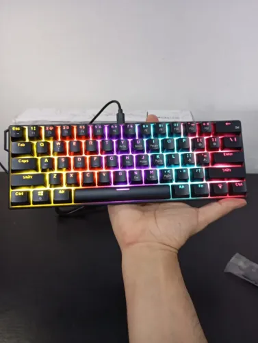 Teclado Mecânico Ajazz NK61 RGB - Compacto 60% (Novo)