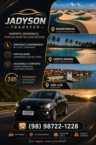 Transfer de São Luís para Barrerinhas e santo amaro.