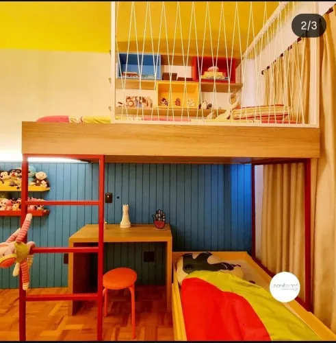 Cama suspensa infantil // quarto completo