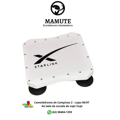 Capa Case Starlink internet movel veicular Mini Pvc Expandido Ímã 66mm Ultra Fixação Branc