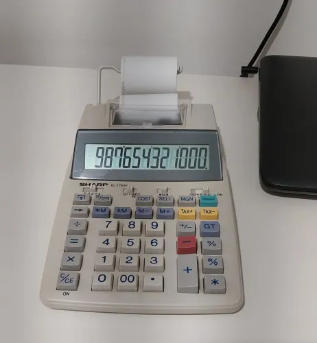 Calculadora Sharp de bobina