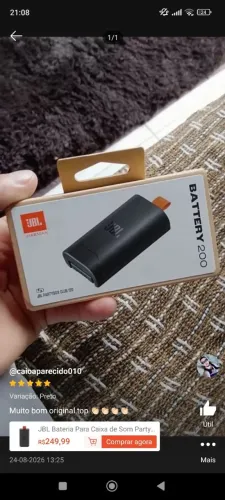 Bateria Extra Original JBL Partybox 120 Nova, Lacrada