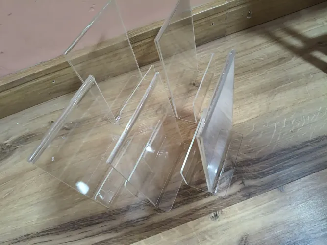 Display acrílico para mesa 10x15cm -5 unidades