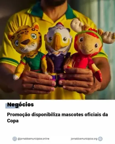 Kit com os 3 Mascotes Copa 2026 Rexona