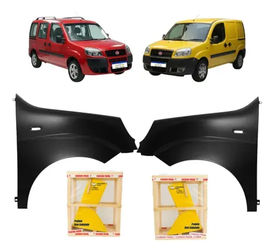 Par  Paralama Fiat Doblo 2010 2011 2012 A 2021 Novo