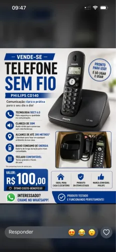 Tel sem fio ótima opção 