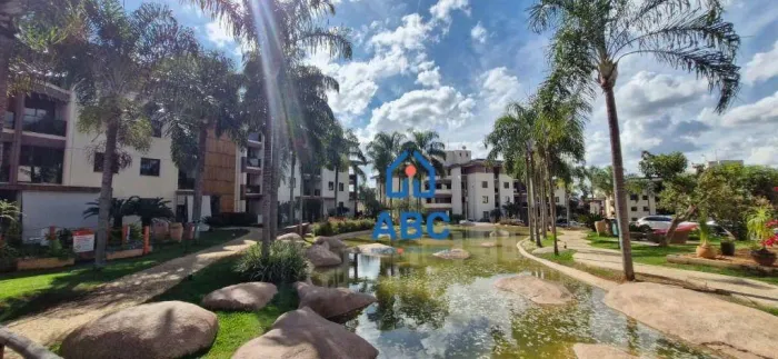 Beira Lago - Ed Life Resorts - Apartamento Mobiliado com Varanda e Vista Livre