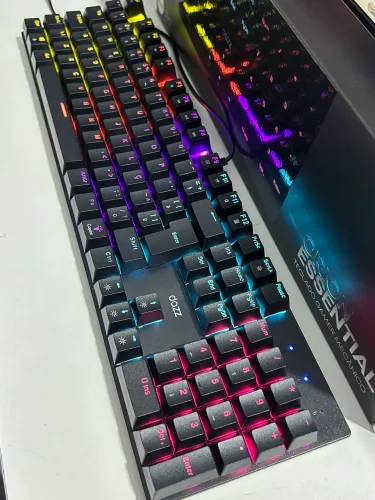 Teclado Mecânico Dazz 107 Teclas Switch Blue 7 Modos RGB 