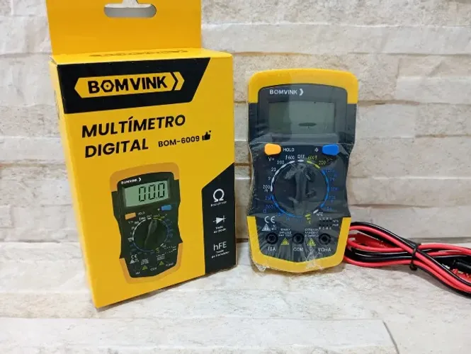 Multímetro Digital Profissional Cabo Multi Teste Luz e Bip