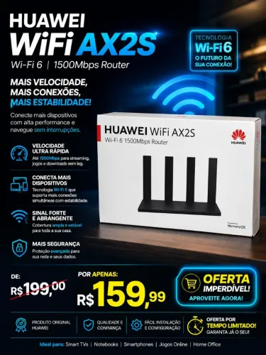 Roteador Huawei WIFI6 AX2S