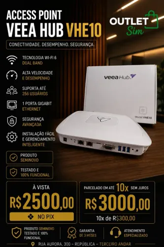 Access Point Veea Hub VHE10 Wi-Fi Empresarial Alta Performance