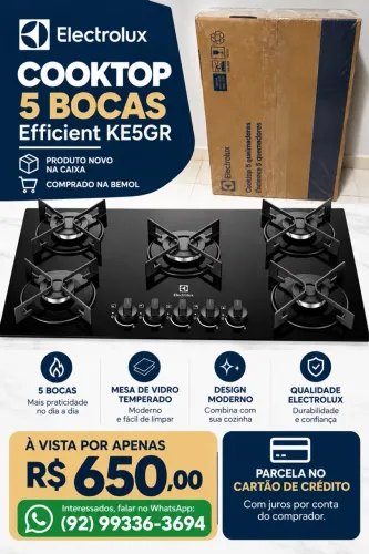 COOKTOP ELECTROLUX 5 BOCAS!