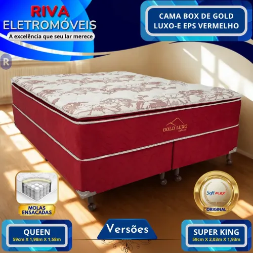 Cama Box Gold Luxo com Molas Ensacadas | sem entrada | 10x no crediário próprio da loja