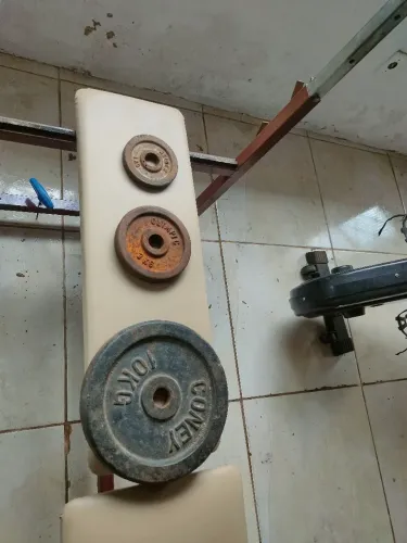 Banco supino mais 14kg de anilhas