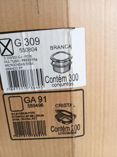 EMBALAGENS GALVONOTEC POTES DE 500ML FREEZER X GELADEIRA COM TAMPA
