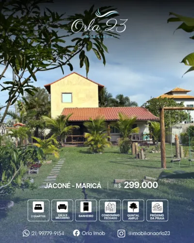 JACONÉ, ORLA 23 IMOBILIÁRIA VENDE! CHALÉ RÚSTICO DENTRO EM CONDOMÍNIO 