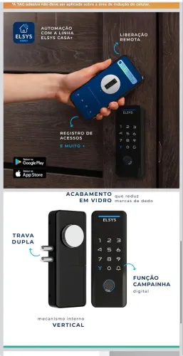 Fechadura elsys tecno com biometria