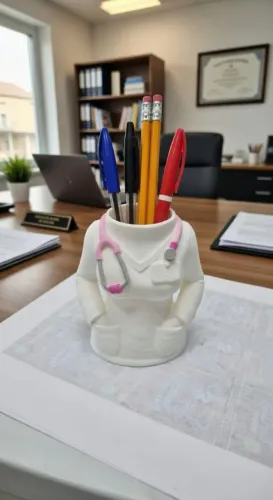 Organizador porta Lápis e canetas de mesa 3D 