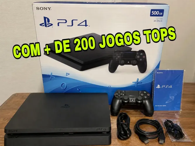 PS4 + 200 jogos tops