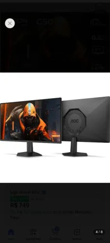 Monitor Gamer Aoc Agon G50 24 144hz 0,5ms IPS