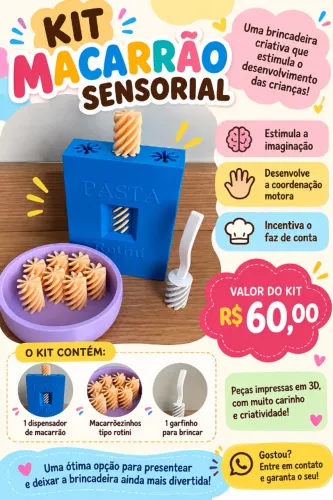 Kit macarrão sensorial