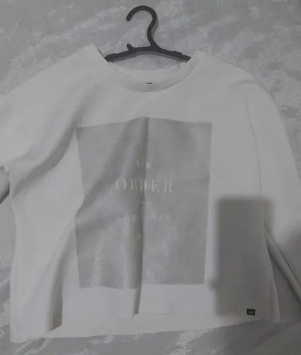 Moletom branco Veine com estampa 'New order'
