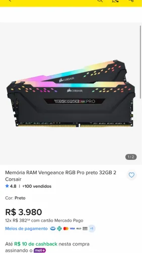 Memória ram 64gb 3200mhz 2x32gb