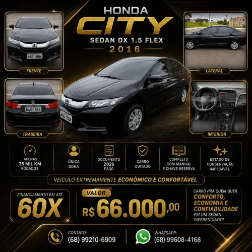 Honda City Sedan DX 1.5 Flex 16V Mec. 2016