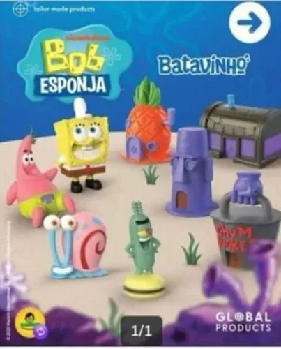 Gogos Bob esponja batavinhos coloridos raros coleção completa