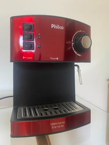Cafeteira Expresso Cápsulas Philco 20 Bar Inox Red 220V