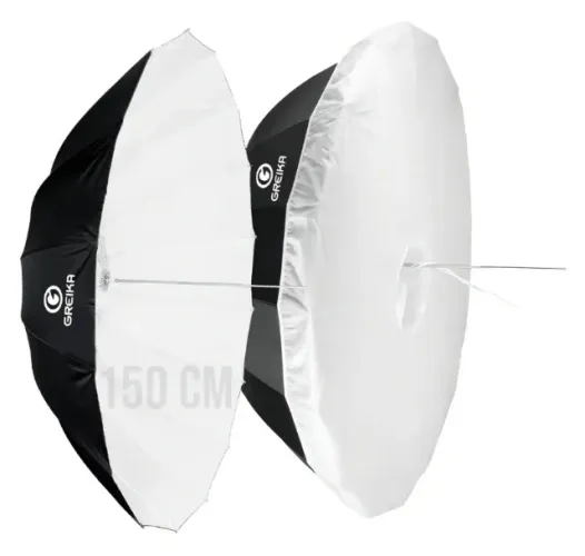 Sombrinha Capa Difusora Preta Branca 150cm Flash