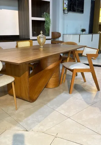 Mesa de Jantar 220x110 Essenza Madeira Maciça (Nova Direto da Fábrica)