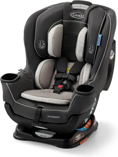 Graco Cadeira Infantil para Carro Extend2Fit ? 2 em 1 com Sistema LATCH, Redmond, Preto e