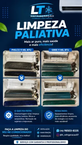 Limpeza ar condicionado instalação manutenção 