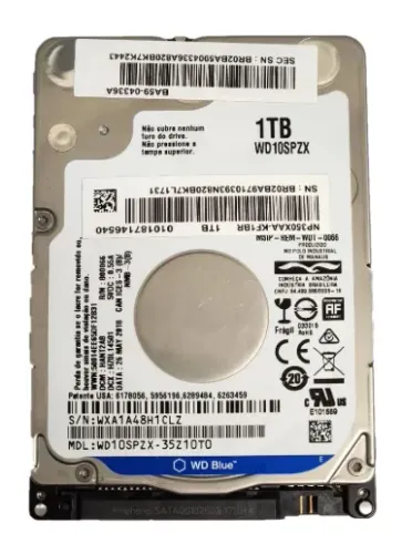 Hd 1tb Interno Notebook 2.5 Sata Wd Blue Wd10spzx (Usado)