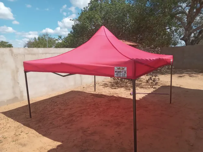 Tenda,barraca 3 por 3 galvanizado, sancionada fácil de montar valor 499.00 promoção semino