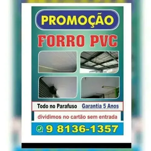 Promoção forro PVC instalado